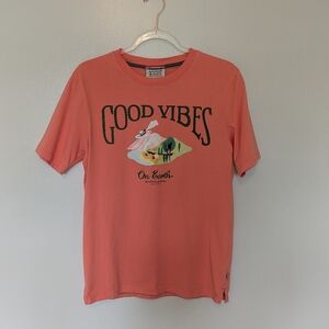 Scotch & Soda Good Vibes Graphic T-shirt Coral Small